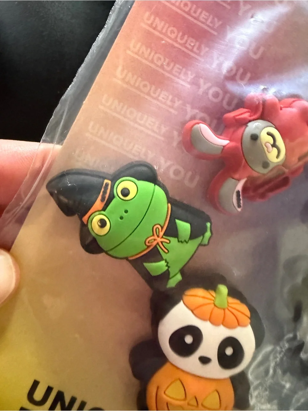 New CROCS Jibbitz Shoe Charms Cute Halloween Animals in Costumes Dog Cat 5 Pack